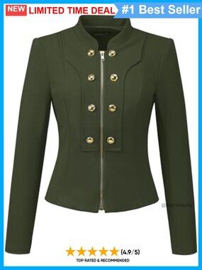 Women's Steampunk Vintage Zip Up Crop Jacket